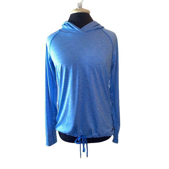 Light blue Under Armour Heat Gear Hoodie with cinched waist - Picture 1 of 5